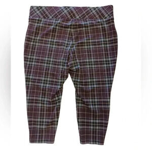Torrid Purple Plaid Capri  Size 3
